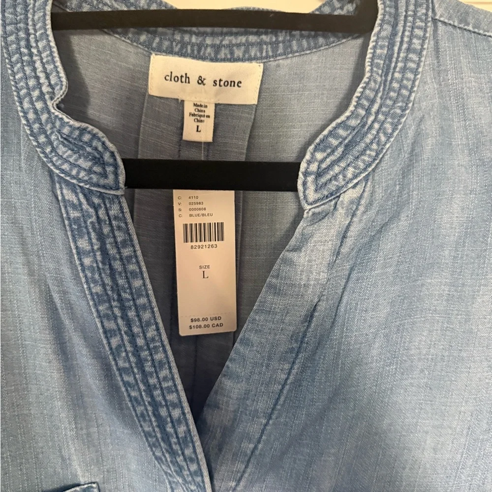 Cloth & Stone Soft Blue Button Down Shirt | Brand new - Picture 2 of 6